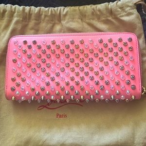 Christian Louboutin Panettone wallet calfskin W/spikes